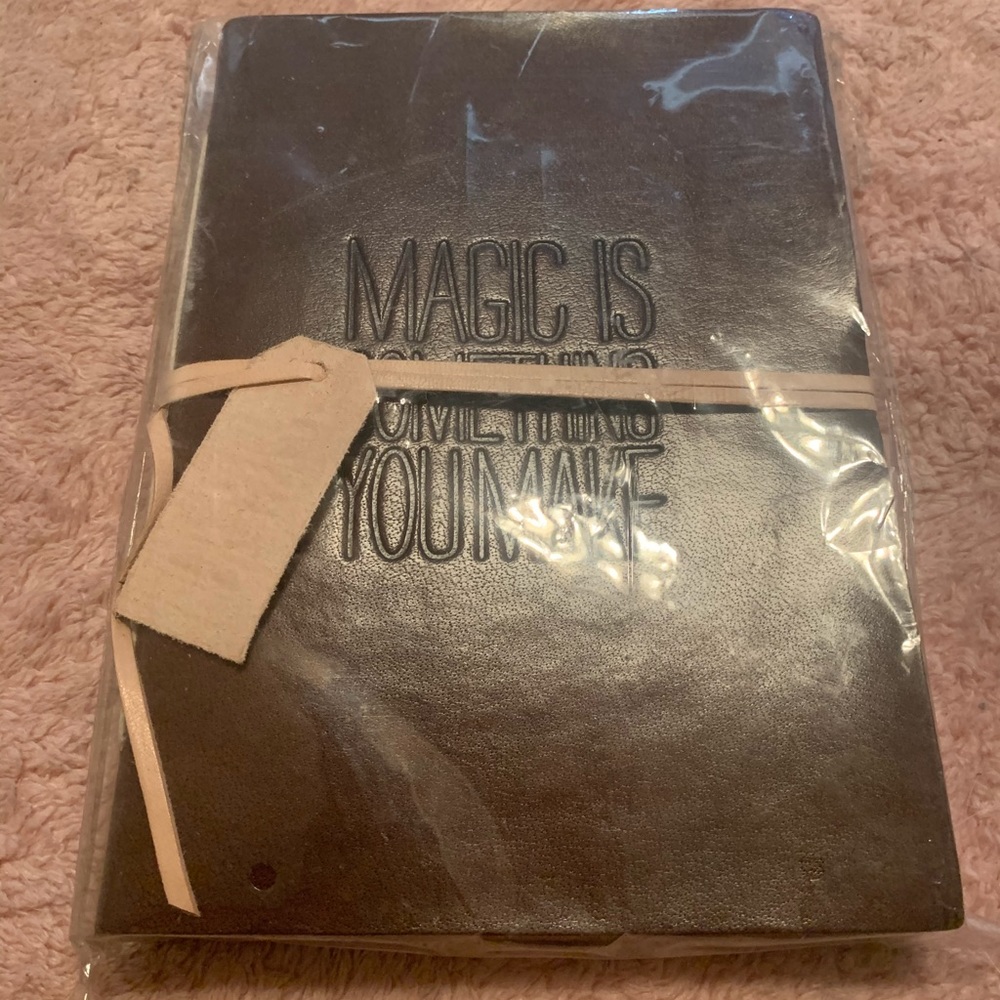 brand new wrapped in plastic brown leather journal